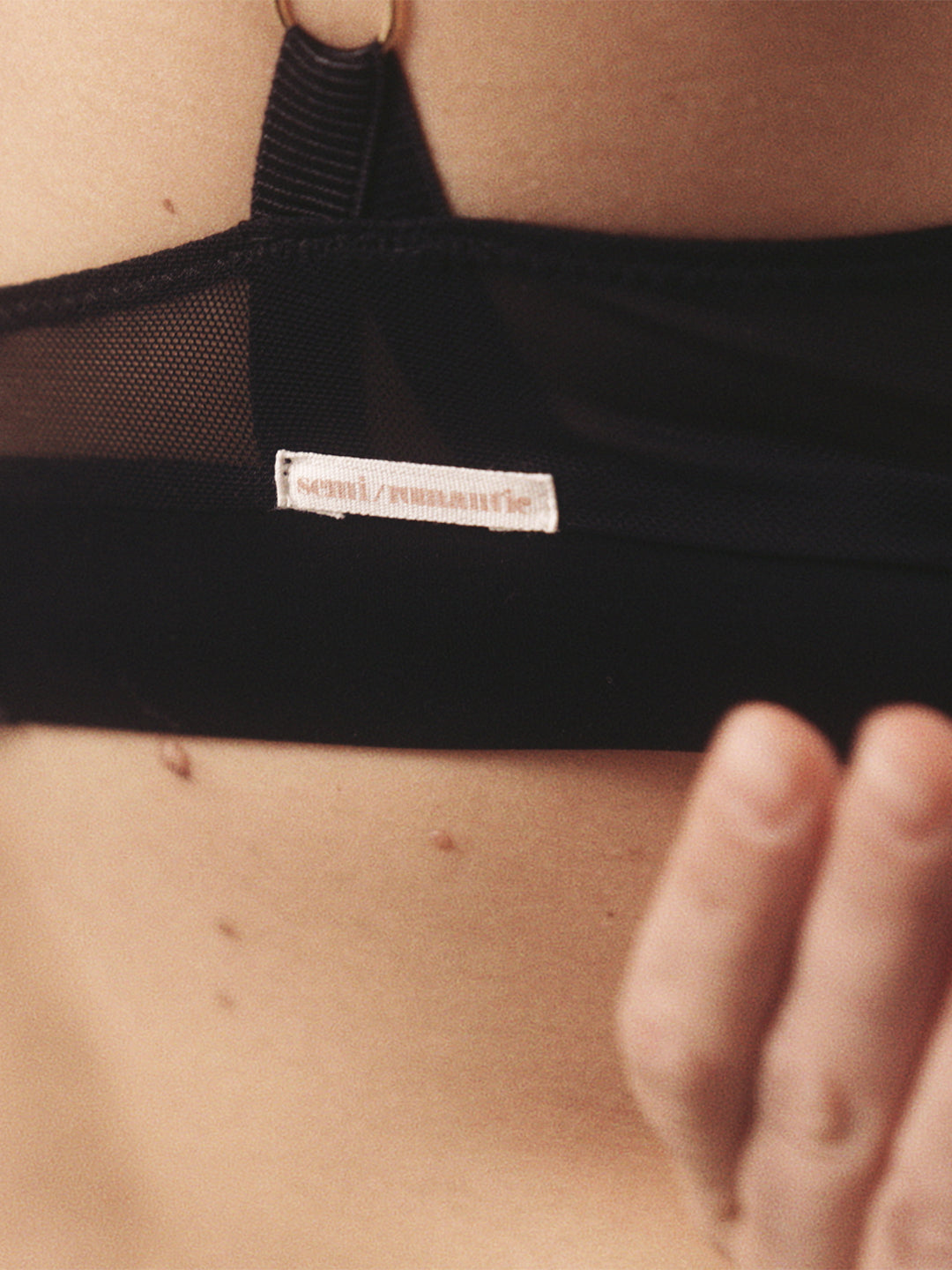 Close up image of the back of the Semiromantic Olivia nursing bra